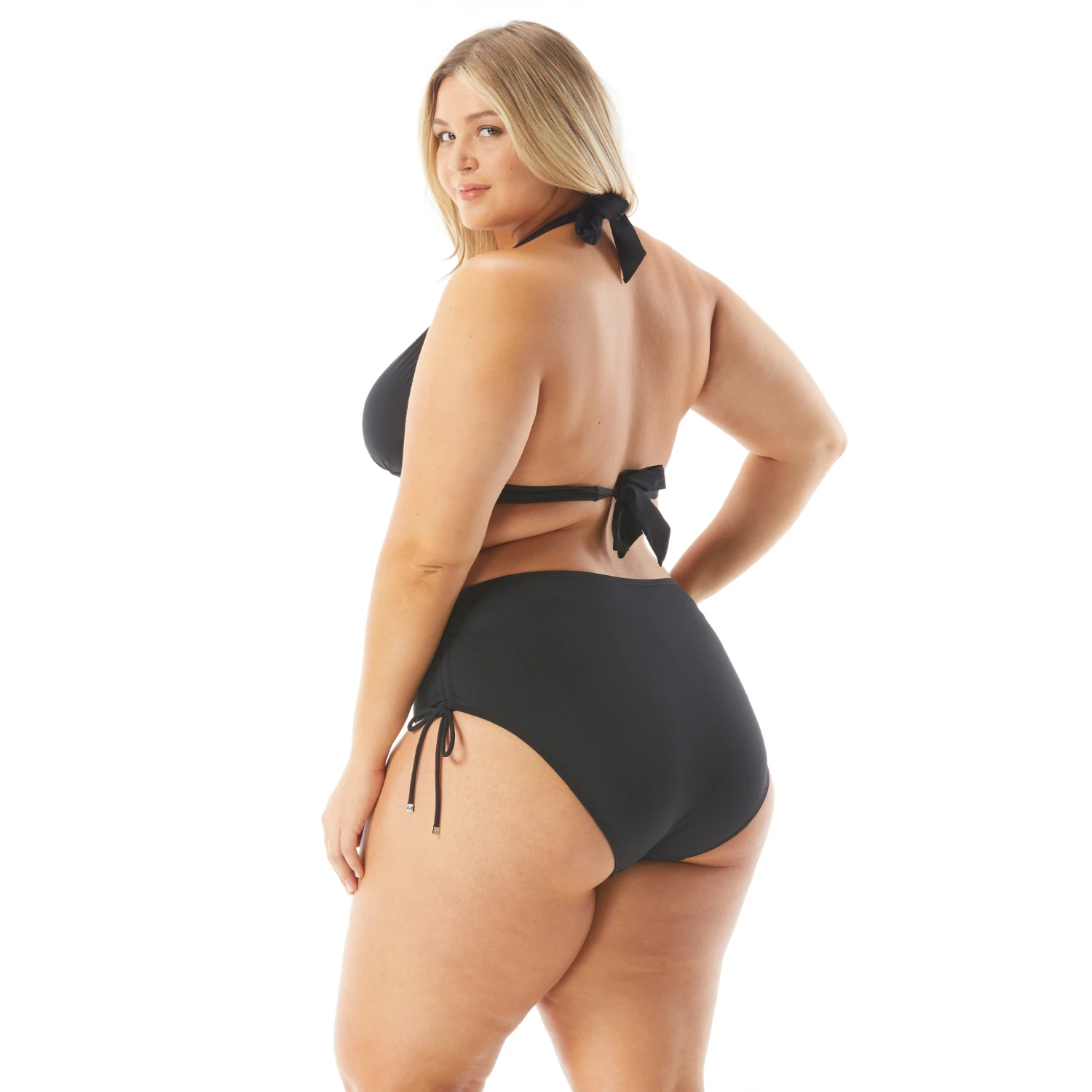 MICHAEL Michael Kors Plus Size Logo Ring Halter Top - Iconic Solids 4 MICHAEL Michael Kors Plus Size Logo Ring Halter Top - Iconic Solids - Image 2