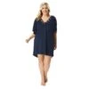 MICHAEL Michael Kors Plus Size Grommet Trim Tunic Top Cover Up - Iconic Solids -Beach Fit Fashion MP7M609 412