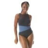 Coco Contours Level Colorblock Bra Sized Underwire One Piece Swimsuit - Keepsake
