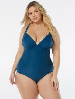 Coco Contours Regal Draped Push Up Underwire One Piece Swimsuit - Keepsake 8 Coco Contours Regal Draped Push Up Underwire One Piece Swimsuit - Keepsake -Beach Fit Fashion T32119 439 alt02