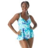 Coco Contours Diamond Wrap Bra Sized Underwire Tankini Top- Sorrento Coastal Floral 2 Coco Contours Diamond Wrap Bra Sized Underwire Tankini Top- Sorrento Coastal Floral -Beach Fit Fashion T44043 459