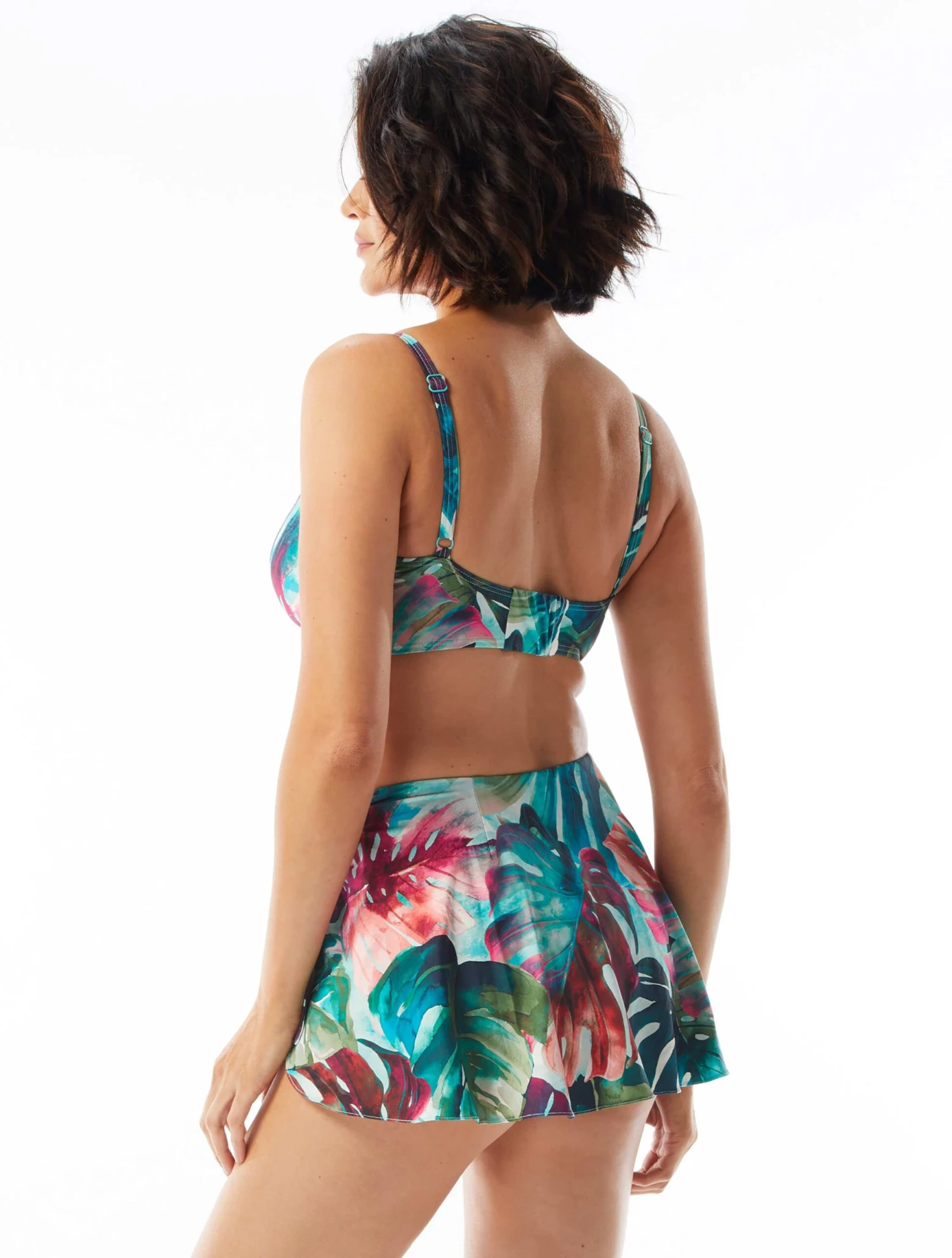 Coco Contours Diamond Wrap Bra Sized Underwire Bikini Top - Watercolor Leaf 4 Coco Contours Diamond Wrap Bra Sized Underwire Bikini Top - Watercolor Leaf - Image 2