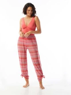 Coco Contours Aflutter Side Slit Cover Up Pants - Summer Crochet -Beach Fit Fashion T54529 630 alt03 R