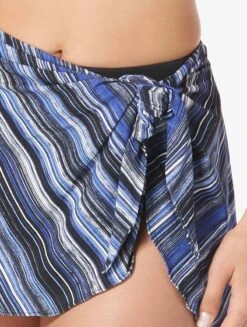 Coco Contours Halo Sarong Swim Skirt - Rainforest Stripe -Beach Fit Fashion T56073 970 alt02