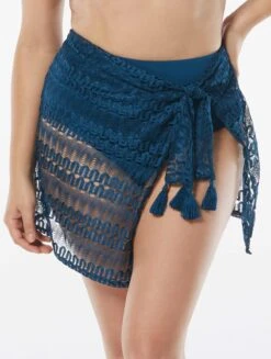 Coco Contours Pacific Sarong Swim Skirt - Crochet -Beach Fit Fashion T63111 439 alt02