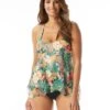 Coco Reef Current Bra Sized Mesh Layer Underwire Tankini Top - Passion Flower -Beach Fit Fashion U26035 006 R