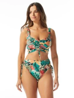 Coco Reef Elevate Bra Sized Shirred Underwire Bikini Top - Passion Flower -Beach Fit Fashion U26461 006 alt04 R