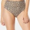 Coco Reef Impulse High Waist Rollover Bikini Bottom - Wild Cheetah -Beach Fit Fashion U27208 006 R