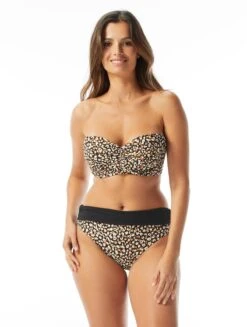 Coco Reef Charisma Bra Sized Underwire Bandeau Bikini Top - Wild Cheetah -Beach Fit Fashion U27474 006 alt02 R