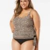 Coco Reef Stella Tie Side Underwire Tankini Top - Wild Cheetah Ikat -Beach Fit Fashion U28521 006 R