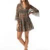 Coco Reef Enchant Cover Up Dress - Ikat Stripe -Beach Fit Fashion U30295 006 R