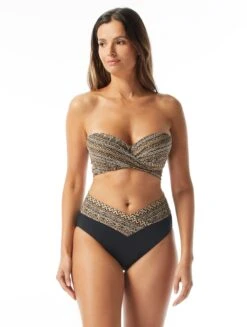 Coco Reef Five Way Bra Sized Underwire Bikini Top - Ikat Stripe -Beach Fit Fashion U30988 006 alt05 R