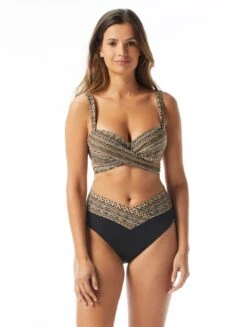 Coco Reef Five Way Bra Sized Underwire Bikini Top - Ikat Stripe -Beach Fit Fashion U30988 006 alt07 R