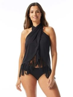 Coco Reef Entice Fringe Sarong Cover Up - Fringe -Beach Fit Fashion U32505 006 alt02 R
