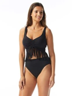 Coco Reef Elevate Bra Sized Shirred Underwire Bikini Top - Fringe