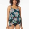 Coco Reef Current Bra Sized Mesh Layer Underwire Tankini Top - Tropical Lotus -Beach Fit Fashion U35035 006