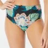 Coco Reef Verso High Waist Reversible Bikini Bottom - Tropical Lotus -Beach Fit Fashion U35289 006