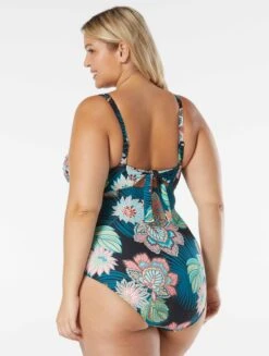 Coco Reef Charisma Bra Sized Underwire Bandeau One Piece Swimsuit - Tropical Lotus 17 Coco Reef Charisma Bra Sized Underwire Bandeau One Piece Swimsuit - Tropical Lotus -Beach Fit Fashion U35482 006 alt07