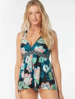 Coco Reef Sublime Bra Sized Underwire Tankini Top - Tropical Lotus