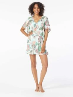Coco Reef Adorn Cover Up Dress - Tropical Lotus