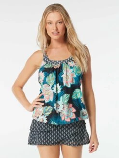 Coco Reef Ultra Fit Bra Sized Underwire Tankini Top - Tropical Lotus 20 Coco Reef Ultra Fit Bra Sized Underwire Tankini Top - Tropical Lotus -Beach Fit Fashion U35685 006 alt08