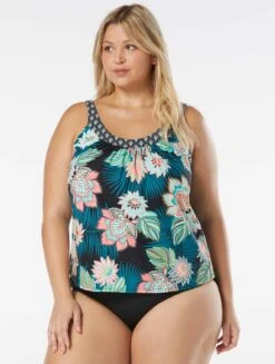 Coco Reef Ultra Fit Bra Sized Underwire Tankini Top - Tropical Lotus 22 Coco Reef Ultra Fit Bra Sized Underwire Tankini Top - Tropical Lotus -Beach Fit Fashion U35685 006 alt10