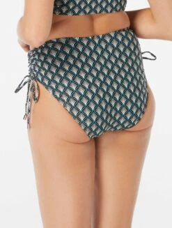 Coco Reef Inspire Shirred High Waist Bikini Bottom - Siren -Beach Fit Fashion U36463 006 alt01