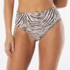 Coco Reef Verso High Waist Reversible Bikini Bottom - Native Zebra