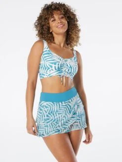 Coco Reef Elevate Bra Sized Shirred Underwire Bikini Top - Royal Palm -Beach Fit Fashion U43461 438 alt02