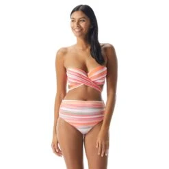 Coco Reef Five Way Bra Sized Underwire Bikini Top - Paloma Stripe -Beach Fit Fashion U74988 816 alt06