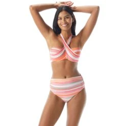 Coco Reef Five Way Bra Sized Underwire Bikini Top - Paloma Stripe -Beach Fit Fashion U74988 816 alt08