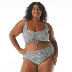 Coco Reef Elevate Bra Sized Shirred Underwire Bikini Top - St. Tropez Leopard -Beach Fit Fashion U80461 006 alt01