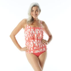 Coco Reef Aura Ruffle Bra Sized Underwire Tankini Top - The Coast Tie Dye -Beach Fit Fashion U83075 816 alt02