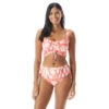 Coco Reef Elevate Bra Sized Shirred Underwire Bikini Top - The Coast Tie Dye -Beach Fit Fashion U83461 816