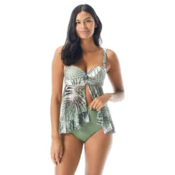 Coco Reef Allure Bra Sized Mesh Underwire Tankini Top - Endless Summer Palm -Beach Fit Fashion U84220 970 alt04