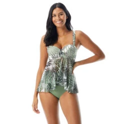 Coco Reef Allure Bra Sized Mesh Underwire Tankini Top - Endless Summer Palm -Beach Fit Fashion U84220 970 alt06