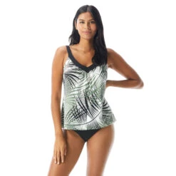 Coco Reef Core V-Neck Bra Sized Underwire Tankini Top - Endless Summer Palm