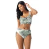 Coco Reef Elevate Bra Sized Shirred Underwire Bikini Top - Endless Summer Palm -Beach Fit Fashion U84461 970