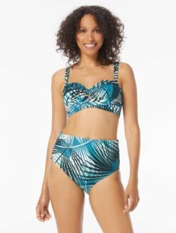 Coco Reef Charisma Bra Sized Underwire Bandeau Bikini Top - Endless Summer Palm