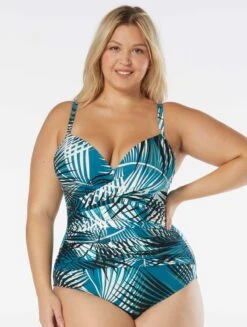 Coco Reef Enrapture Bra Sized Underwire One Piece Swimsuit - Endless Summer Palm -Beach Fit Fashion U84476 349 alt04