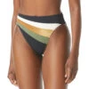 Vince Camuto Shimmer Blocked High Leg Bikini Bottom - Gold Shimmer -Beach Fit Fashion V02727 001