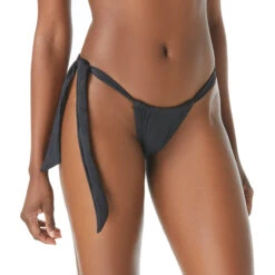 Vince Camuto Side Tie Shirred Cheeky Bikini Bottom - Serengeti Shades