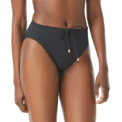 Vince Camuto Drawstring High Waist Bikini Bottom - Solids