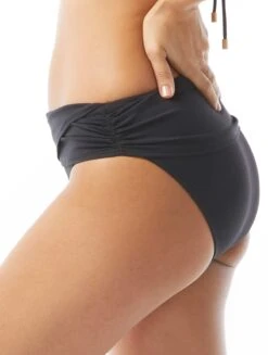 Vince Camuto Draped High Waist Bikini Bottom - Solids -Beach Fit Fashion V09763 001 alt02 R