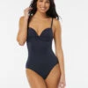 Vince Camuto Draped One Piece Swimsuit - Solids -Beach Fit Fashion V09768 408