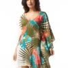 Vince Camuto V-Neck Caftan Cover Up - Palm Paradise