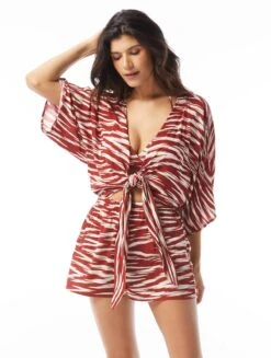 Vince Camuto Convertible Cover Up Romper - Ikat Isle