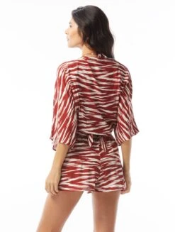 Vince Camuto Convertible Cover Up Romper - Ikat Isle -Beach Fit Fashion V19916 609 alt03 R