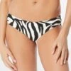 Vince Camuto Shirred Smooth Fit Cheeky Bikini Bottom - Optic Zebra -Beach Fit Fashion V23561 001