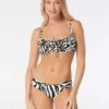 Vince Camuto Gathered Underwire Bikini Top - Optic Zebra -Beach Fit Fashion V23735 001